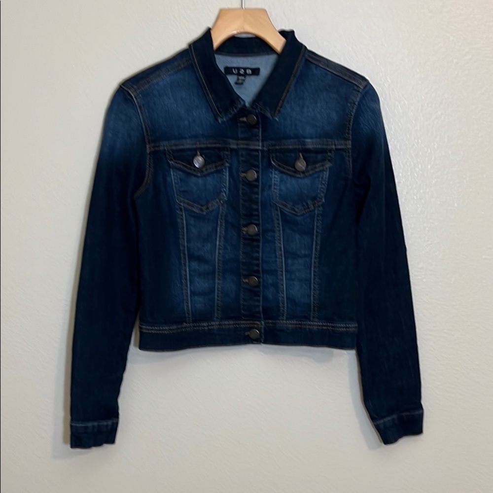 U 2 B Dark Blue Casual Denim Jacket